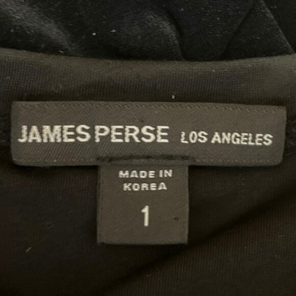 James Perse Black Velvet Velour Sleeveless Cami Camisole Shirt Tank Top Size 1 - Picture 3 of 4